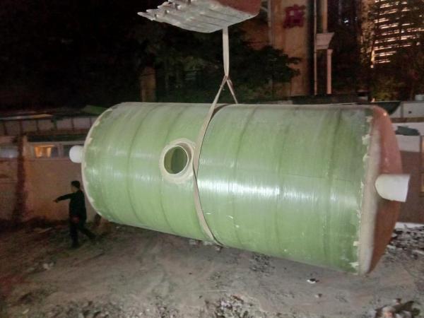 清远资阳市外环路凯旋国际化粪池安装现场